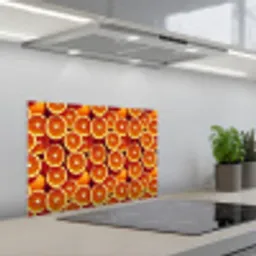 Sinaasappels - Oranje - Gesneden keuken achterwand spatscherm klein 900 -3d_schuin