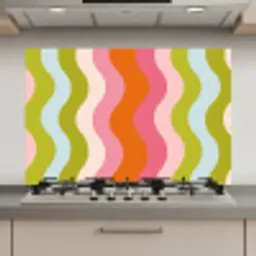 Banen - Golven - Kleurrijk - Verticaal keuken achterwand spatscherm klein -3d_website