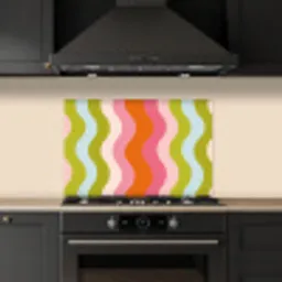 Banen - Golven - Kleurrijk - Verticaal keuken achterwand spatscherm klein -sfeer1