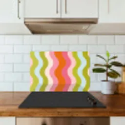 Banen - Golven - Kleurrijk - Verticaal keuken achterwand spatscherm klein -sfeer2