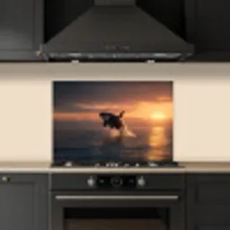 Orka - Zee - Zonsondergang keuken achterwand spatscherm klein -sfeer1