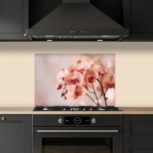Orchidee - Bloemen - Roze - Bloemblaadjes keuken achterwand spatscherm klein -sfeer1