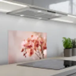Orchidee - Bloemen - Roze - Bloemblaadjes keuken achterwand spatscherm klein -3d_schuin