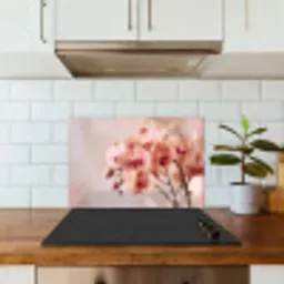 Orchidee - Bloemen - Roze - Bloemblaadjes keuken achterwand spatscherm klein -sfeer2