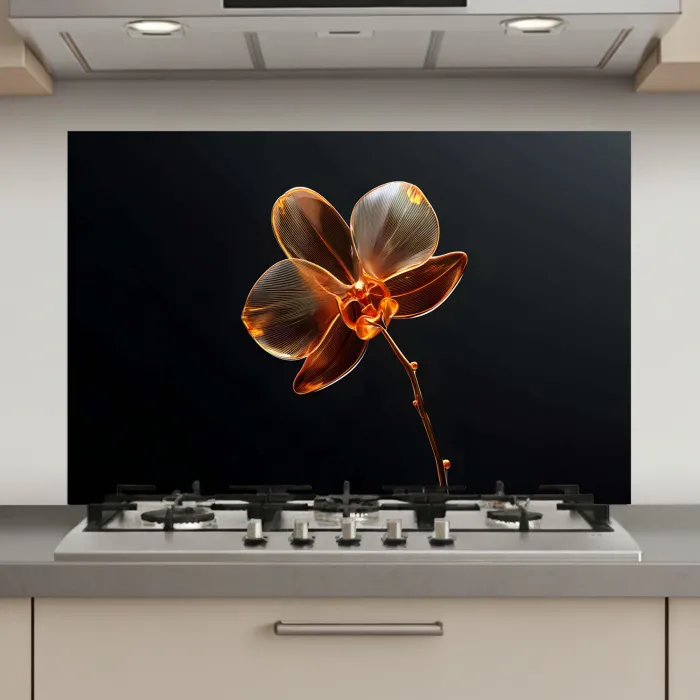 Orchidee - Doorzichtig - Bloem keuken achterwand spatscherm klein -3d_website