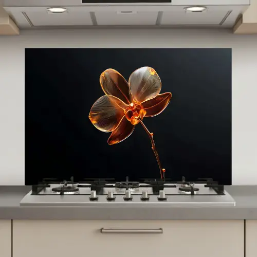 Orchidee - Doorzichtig - Bloem keuken achterwand spatscherm klein -3d_website