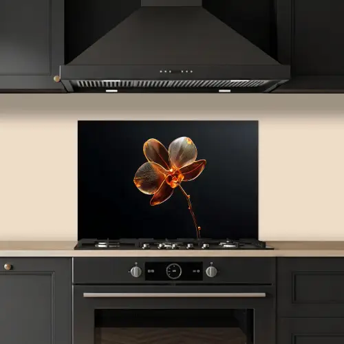 Orchidee - Doorzichtig - Bloem keuken achterwand spatscherm klein -sfeer1