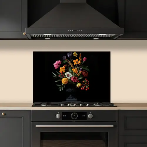 Sierlijk - Boeket - Bladeren keuken achterwand spatscherm klein -sfeer1