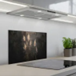 Siergras - Pluimen - Verlichting - Zwart keuken achterwand spatscherm klein -3d_schuin