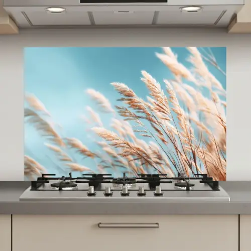 Siergras - Wind - Lichtbruin keuken achterwand spatscherm klein -3d_website
