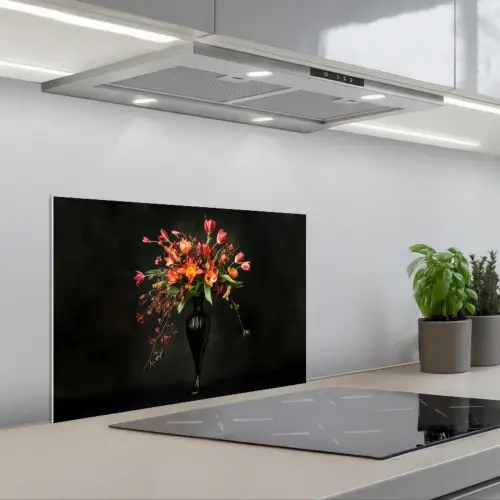 Sierlijk - Boeket - Vaas keuken achterwand spatscherm klein -3d_schuin