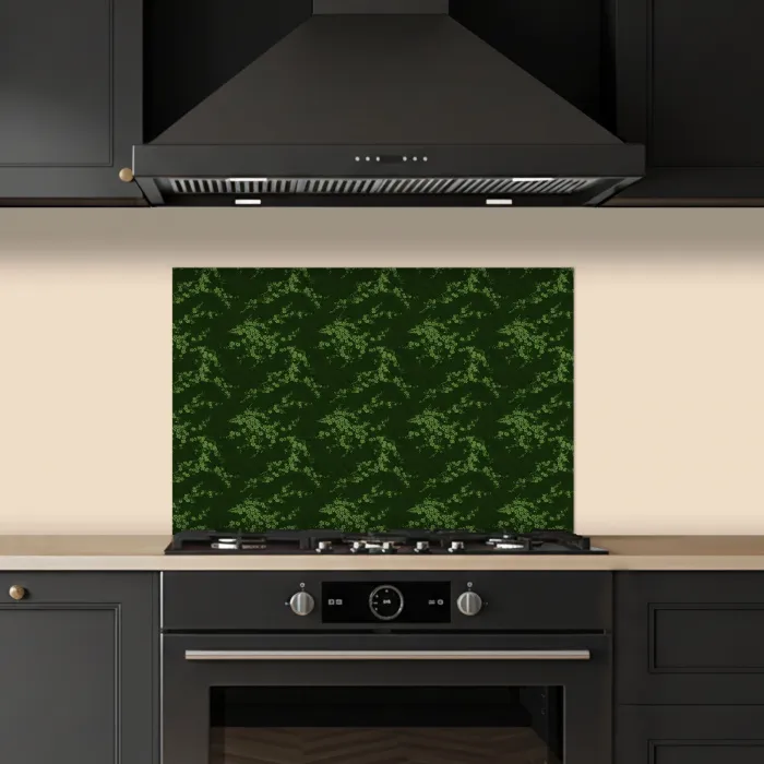 Sierlijk - Bloemen - Groen keuken achterwand spatscherm klein 900 -sfeer1