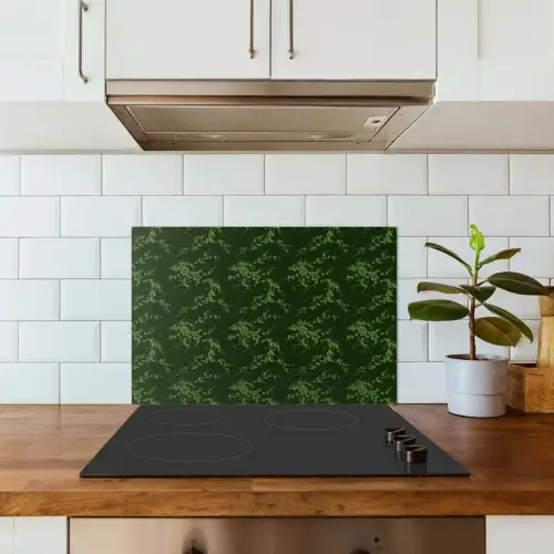 Sierlijk - Bloemen - Groen keuken achterwand spatscherm klein 900 -sfeer2