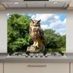 Uil - Boomstronk - Bos - Lucht keuken achterwand spatscherm klein -3d_website