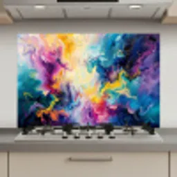 Verf - Kleurrijk - Zwart - Kleuren keuken achterwand spatscherm klein -3d_website
