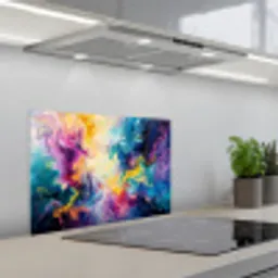 Verf - Kleurrijk - Zwart - Kleuren keuken achterwand spatscherm klein -3d_schuin