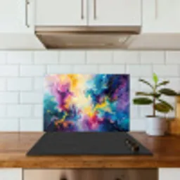 Verf - Kleurrijk - Zwart - Kleuren keuken achterwand spatscherm klein -sfeer2