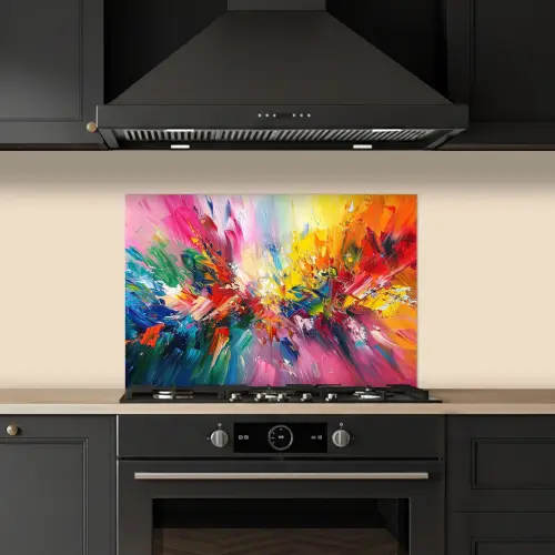 Verf - Kleurrijk - Explosie keuken achterwand spatscherm klein -sfeer1
