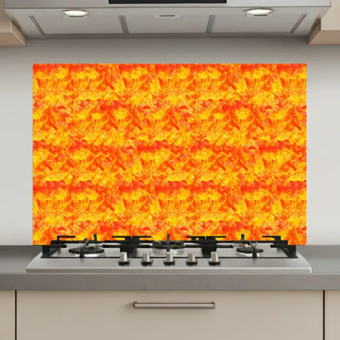 Verf - Oranje - Geel keuken achterwand spatscherm klein 900 -3d_website