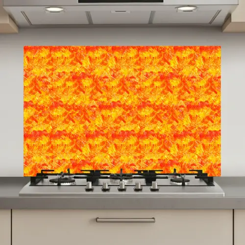 Verf - Oranje - Geel keuken achterwand spatscherm klein 900 -3d_website