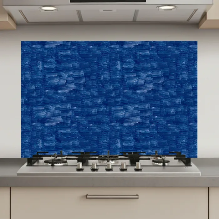 Verf - Strepen - Blauw keuken achterwand spatscherm klein 900 -3d_website