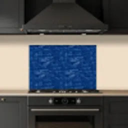 Verf - Strepen - Blauw keuken achterwand spatscherm klein 900 -sfeer1