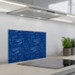 Verf - Strepen - Blauw keuken achterwand spatscherm klein 900 -3d_schuin