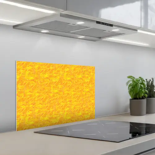 Verf - Texturen - Kwasten - geel keuken achterwand spatscherm klein 900 -3d_schuin