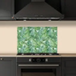 Palmboom - Bladeren - Groen keuken achterwand spatscherm klein 900 -sfeer1