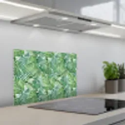Palmboom - Bladeren - Groen keuken achterwand spatscherm klein 900 -3d_schuin
