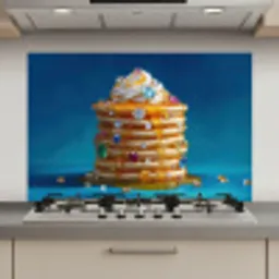 Pannenkoeken - Steentjes - Glitter - Slagroom keuken achterwand spatscherm klein -3d_website