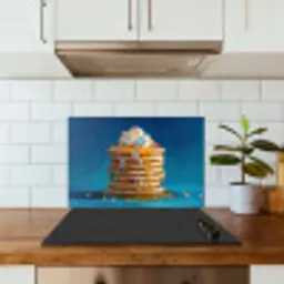 Pannenkoeken - Steentjes - Glitter - Slagroom keuken achterwand spatscherm klein -sfeer2