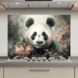 Panda - Dieren - Bloemen - Planten keuken achterwand spatscherm klein -3d_website