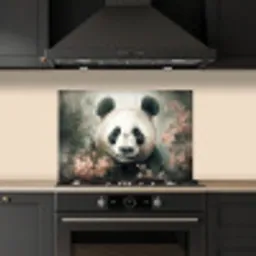 Panda - Dieren - Bloemen - Planten keuken achterwand spatscherm klein -sfeer1