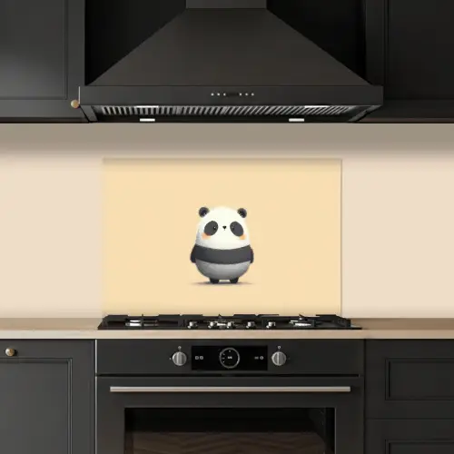 Panda - Beige - Minimalistisch keuken achterwand spatscherm klein -sfeer1