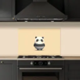 Panda - Beige - Minimalistisch keuken achterwand spatscherm klein -sfeer1