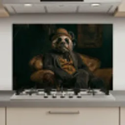 Panda - Hoed - Bril - Pak keuken achterwand spatscherm klein -3d_website