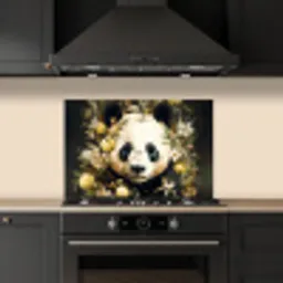 Panda - Pandabeer - Wilde dieren - Natuur - Bloemen keuken achterwand spatscherm klein -sfeer1