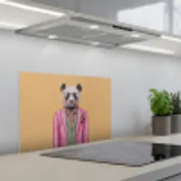 Panda - Pak - Zonnebril - Blauw keuken achterwand spatscherm klein -3d_schuin