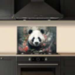 Panda - Wilde dieren - Bloemen - Natuur keuken achterwand spatscherm klein -sfeer1