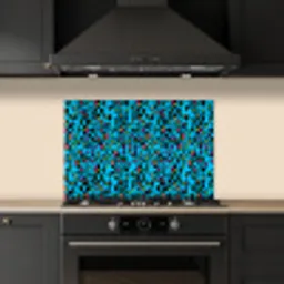 Panter - Blauw - Neon keuken achterwand spatscherm klein 900 -sfeer1