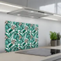 Panterprint - Bladeren - Jungle keuken achterwand spatscherm middel -3d_schuin