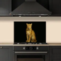 Panter - Realistisch - Bruin keuken achterwand spatscherm klein -sfeer1