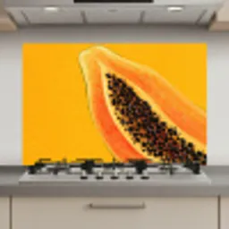 Papaja - Oranje - Topisch keuken achterwand spatscherm klein -3d_website
