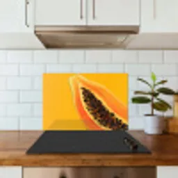 Papaja - Oranje - Topisch keuken achterwand spatscherm klein -sfeer2
