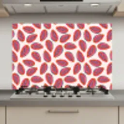 Papaja - Patroon - Roze keuken achterwand spatscherm klein 900 -3d_website