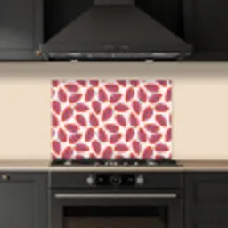 Papaja - Patroon - Roze keuken achterwand spatscherm klein 900 -sfeer1