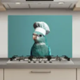 Parkiet - Vogel - Koksmuts - Cute keuken achterwand spatscherm klein -3d_website