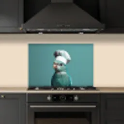 Parkiet - Vogel - Koksmuts - Cute keuken achterwand spatscherm klein -sfeer1