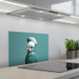 Parkiet - Vogel - Koksmuts - Cute keuken achterwand spatscherm klein -3d_schuin